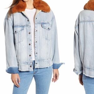 Levi’s oversized shearling lined denim jacket